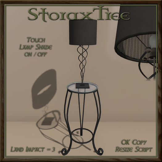Second Life Marketplace Boca Raton Lamp Side Table B15